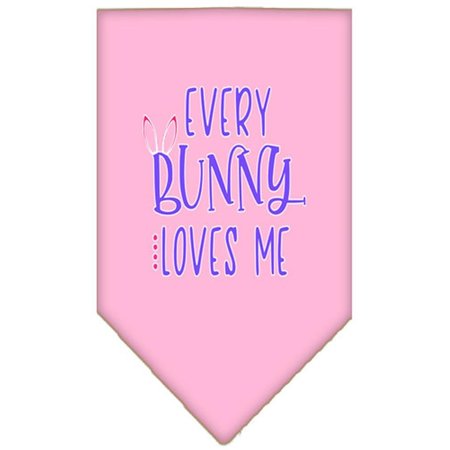 MIRAGE PET PRODUCTS Every Bunny Loves Me Screen Print BandanaLight Pink Small 66-188 SMLPK